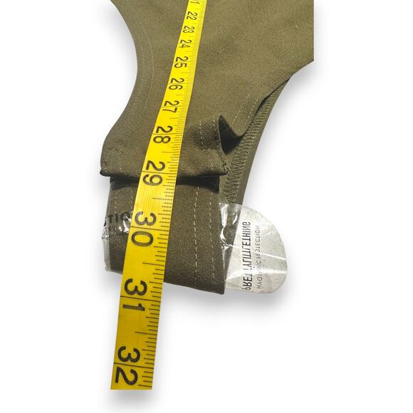 NWT PrettyLittleThings Olive Mock-Neck Long Sleeve Bodysuit Size 12 - Picture 5 of 11